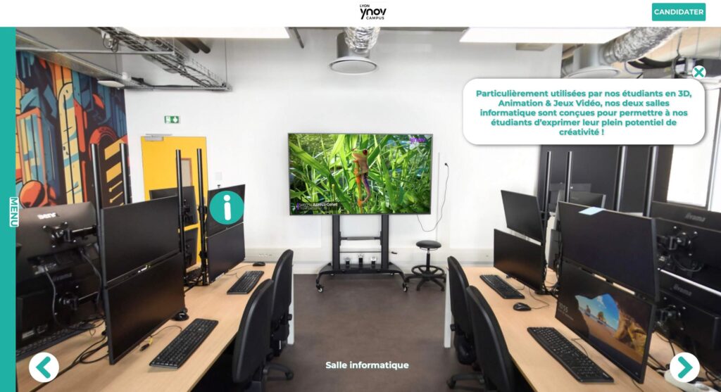 Visite virtuelle du campus Ynov