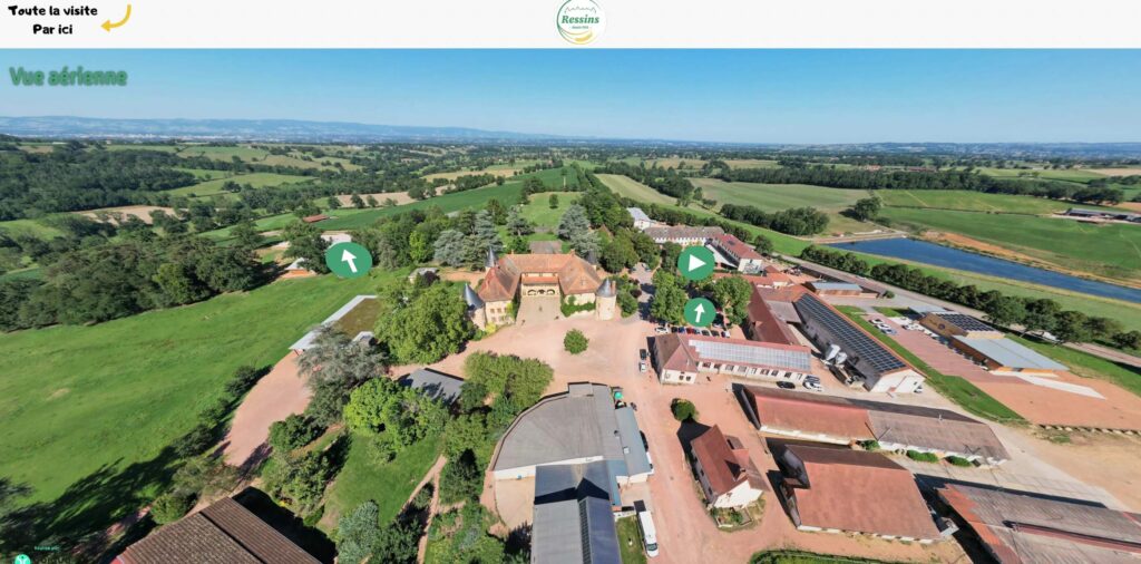 Vue aérienne de campus