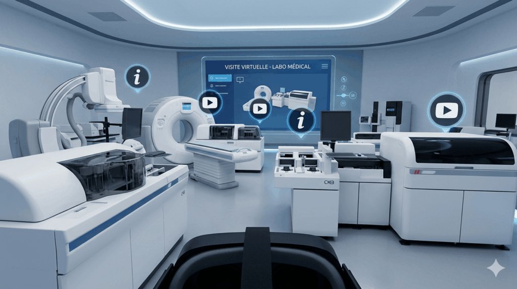 Showroom virtuel d'un laboratoire médical