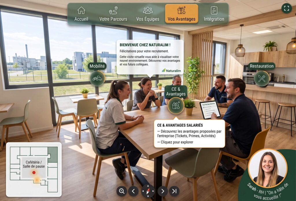 Avantages salariés, CE, mobilité et restauration en visite virtuelle