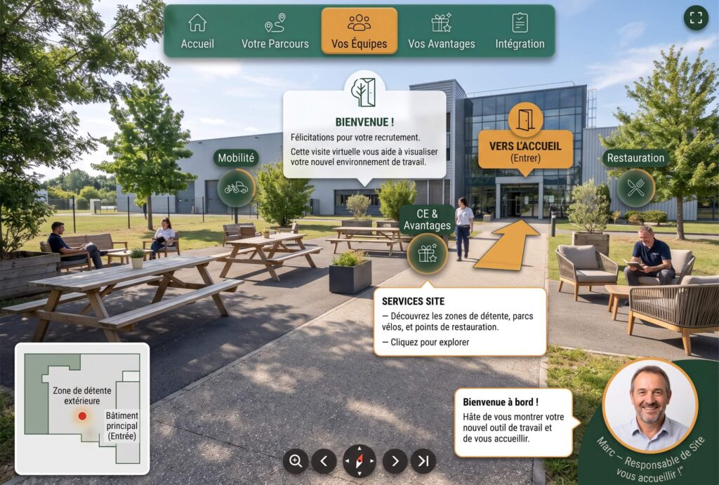 Accueil d'un nouveau collaborateur en immersion 360°